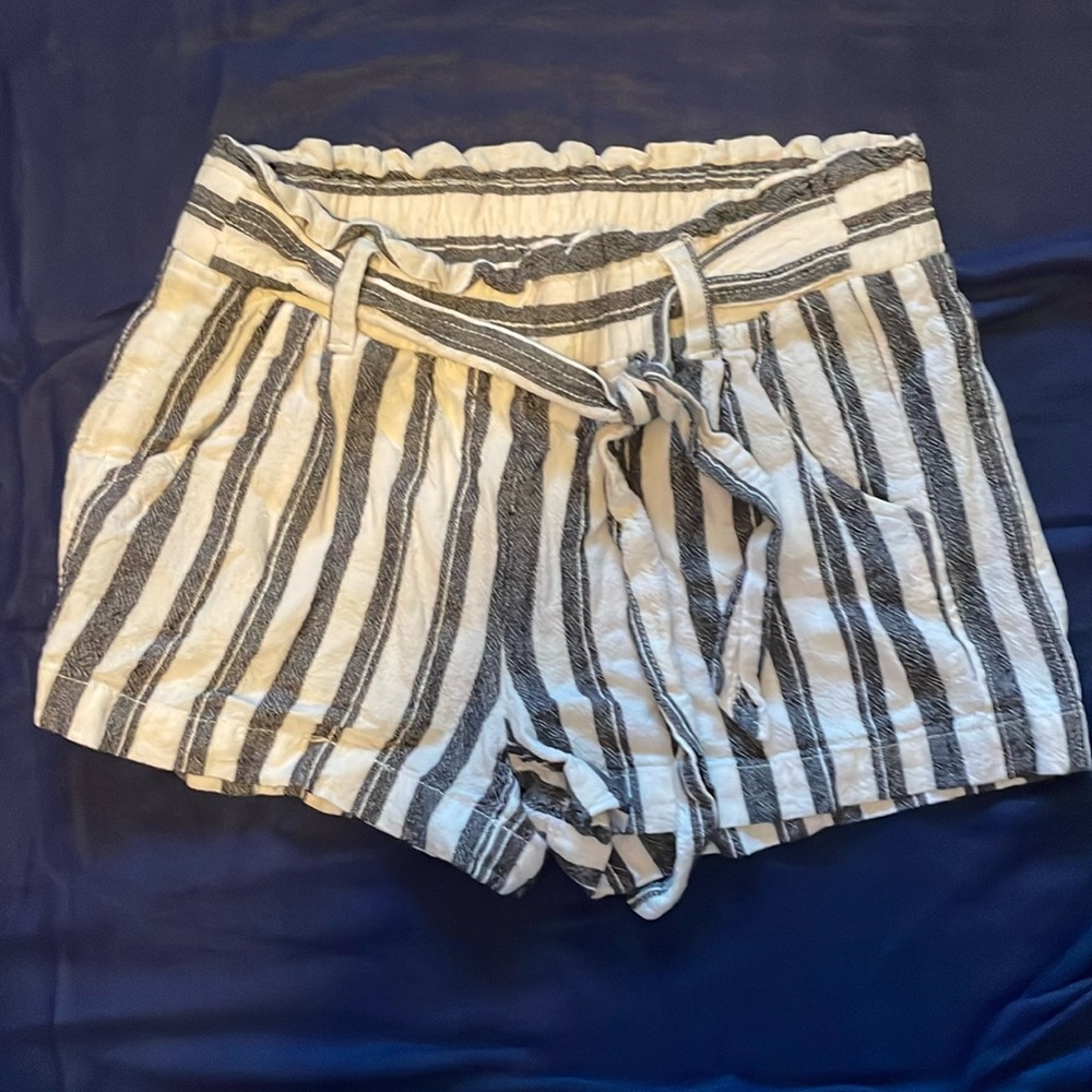 Jolt shorts, size S, stripped white and black